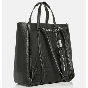 Marc Jacobs Black Leather Tag Tote Bag